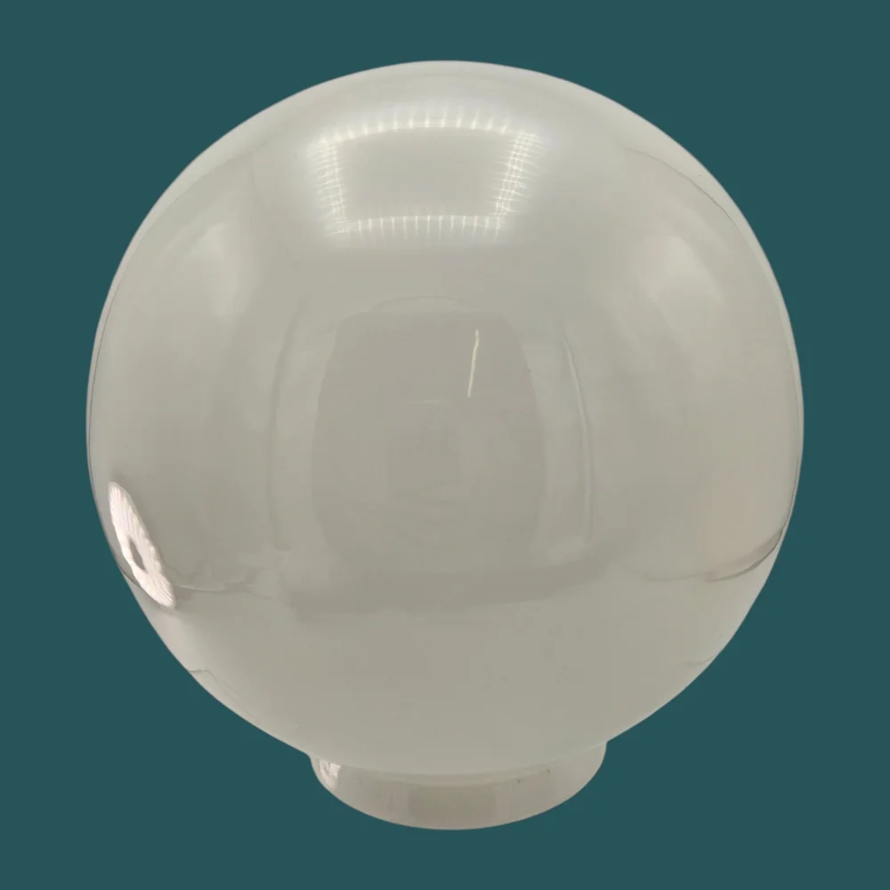 Vintage White Glass Barbers Pole Globe Light Shade
